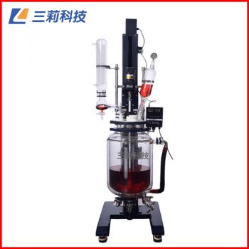 50L電動升降雙層玻璃反應(yīng)釜 SJS212-50L升降調(diào)速玻璃反應(yīng)釜 自動升降一體反應(yīng)釜